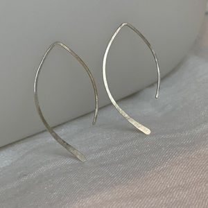 Brushed sterling silver earrings